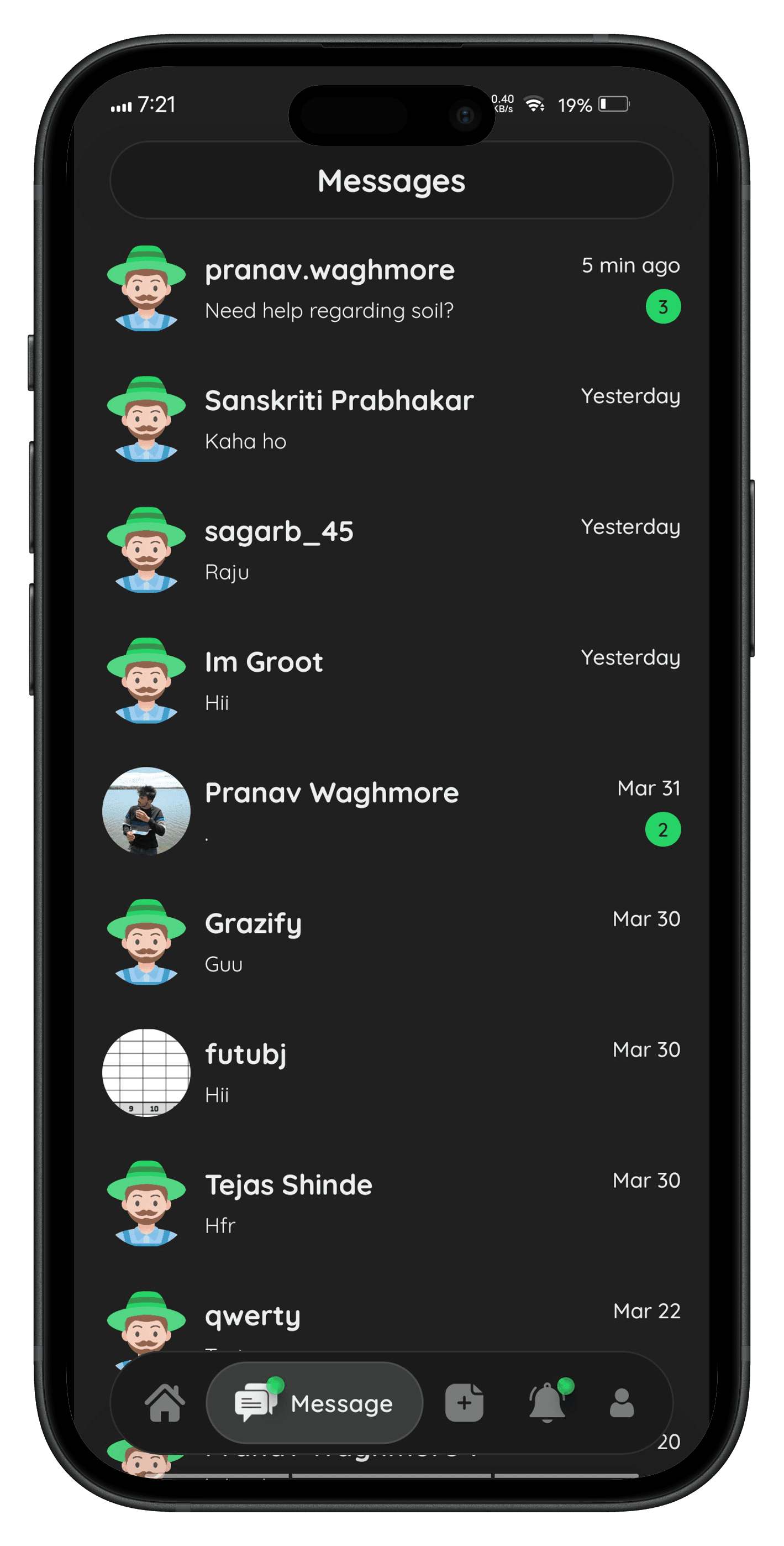 GraziLink direct messages